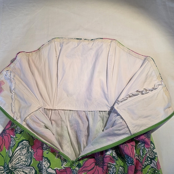 Lilly Pulitzer Lottie Green Pink Bloomin Cacoonin Butterfly Floral Dress 6 EUC - Picture 9 of 15